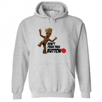 Don't Push This Button Cute Plant Cartoon Unisex Kids and Adults Pullover Hoodie									 									 									